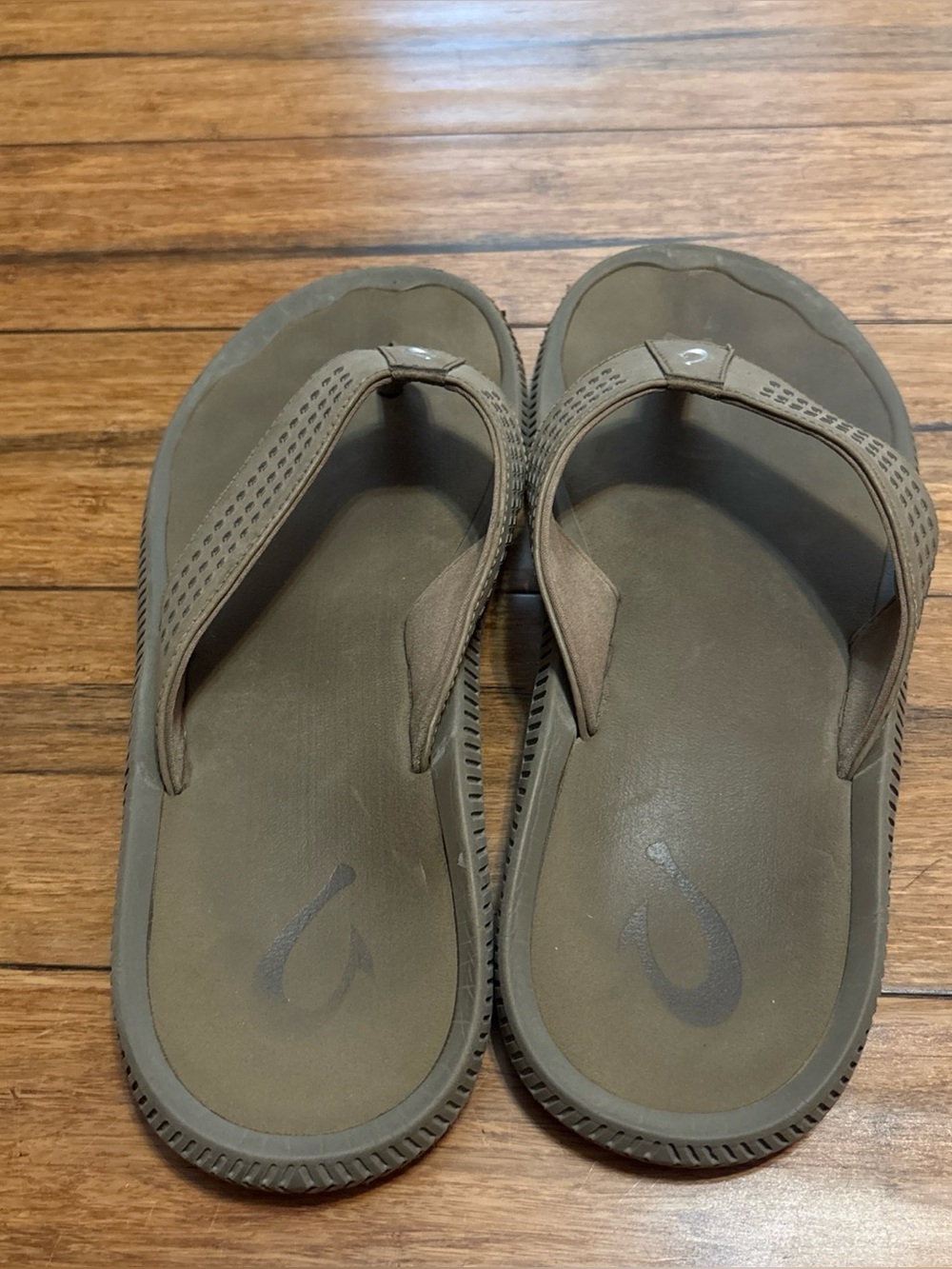 Olukai Ulele Men’s Water Ready Beach Flip Flops Sandals Mustang Mineral Size 12 - Picture 4 of 9